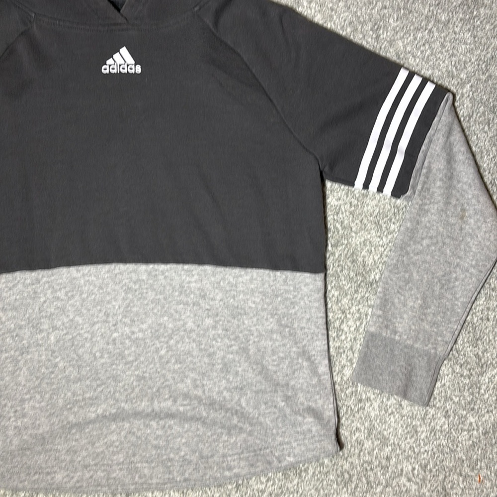 Adidas Two-Tone rugby Hoodie slouchy loose fit sweatshirt casual sporty small - Picture 4 of 10